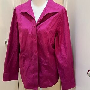Chicos purple button down blouse